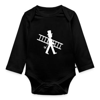 Ramoneur Apprenti - Body Bébé bio manches longues - noir - Devant
