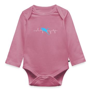 diver - Organic Longsleeve Baby Bodysuit - mauve - Front