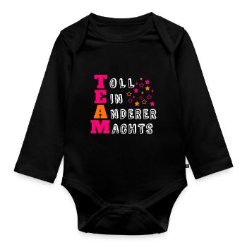 Team - Baby Bio-Langarm-Body - Schwarz - Vorne