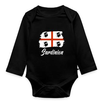 Sardaigne Sardegna - Body Bébé bio manches longues - noir - Devant