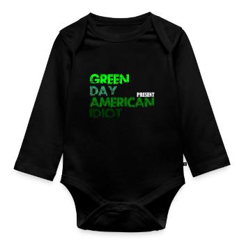 American Idiot - Baby Bio-Langarm-Body - Schwarz - Vorne