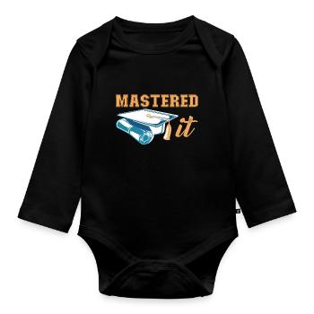 Master's Degree Graduate Master's Degree - Organic Longsleeve Baby Bodysuit - black - Front
