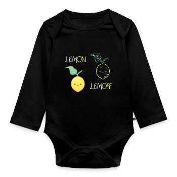 Drôle citron Citron Lemoff WordPlay Cadeau - Body Bébé bio manches longues - noir - Devant