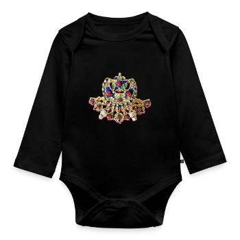 Bijoux kabyle afzim - Body Bébé bio manches longues - noir - Devant