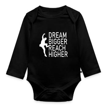 Bouldern Klettern Climbing - Baby Bio-Langarm-Body - Schwarz - Vorne