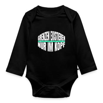 powerlifting power couple power lifting animal - Baby Bio-Langarm-Body - Schwarz - Vorne