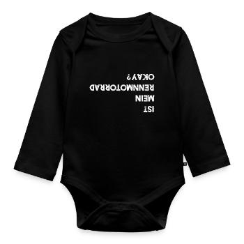 Ist Mein Rennmotorrad Okay Motorradfahrer Motorrad - Baby Bio-Langarm-Body - Schwarz - Vorne