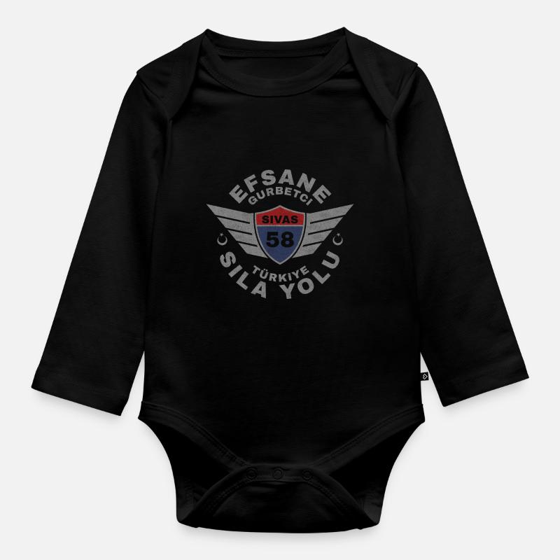 Sivas - Baby Bio-Langarm-Body - Schwarz
