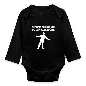 Pourquoi Go Funny Dancer Gift - Body Bébé bio manches longues - noir - Devant