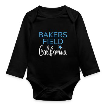 BAKERSFIELD California - Body Bébé bio manches longues - noir - Devant