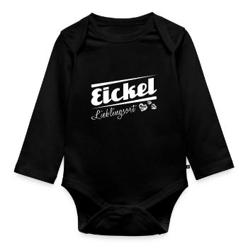 Eickel - Lieblingsort mit Stadtnamen - Baby Bio-Langarm-Body - Schwarz - Vorne