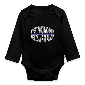 john carpenter tshirts carpenter work tshirts - Baby Bio-Langarm-Body - Schwarz - Vorne