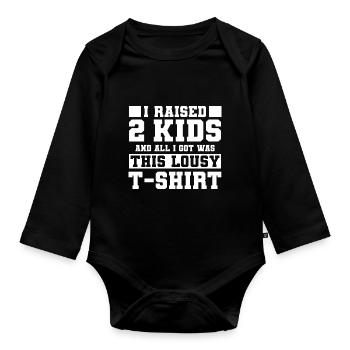 Muttertag Geschenkideen - Baby Bio-Langarm-Body - Schwarz - Vorne