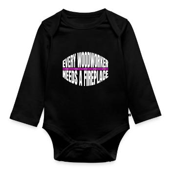 funshirt john carpenter syndicat charpentier tshirts - Body Bébé bio manches longues - noir - Devant