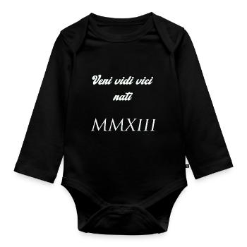 2013 - Baby Bio-Langarm-Body - Schwarz - Vorne