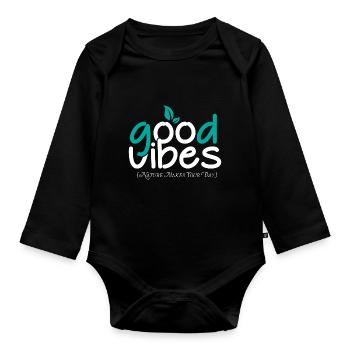 chemise neuve 02 - Body Bébé bio manches longues - noir - Devant