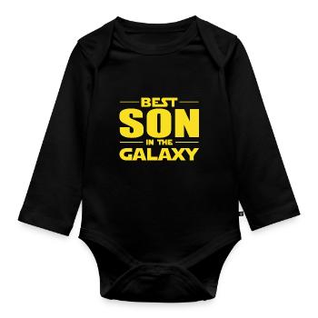 Bester Sohn in der Galaxis - Baby Bio-Langarm-Body - Schwarz - Vorne