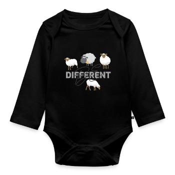 Be different - Baby Bio-Langarm-Body - Schwarz - Vorne