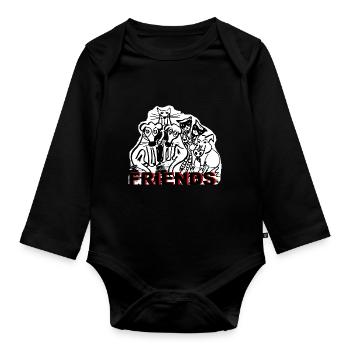ZoffArt FRIENDS - Baby Bio-Langarm-Body - Schwarz - Vorne