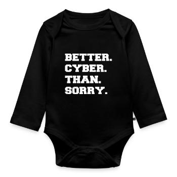 computer gift hacking but i do analyst ethical - Baby Bio-Langarm-Body - Schwarz - Vorne