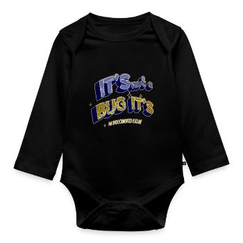 profession c plus plus computer funny quote bday - Organic Longsleeve Baby Bodysuit - black - Front