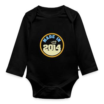 Made in 2014 - Baby Bio-Langarm-Body - Schwarz - Vorne