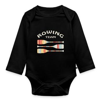 Paddel - Baby Bio-Langarm-Body - Schwarz - Vorne
