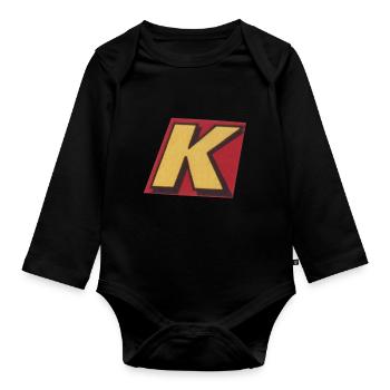 K - Baby Bio-Langarm-Body - Schwarz - Vorne
