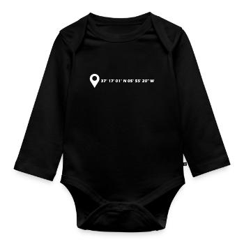Dos Hermanas Koordinaten - Baby Bio-Langarm-Body - Schwarz - Vorne
