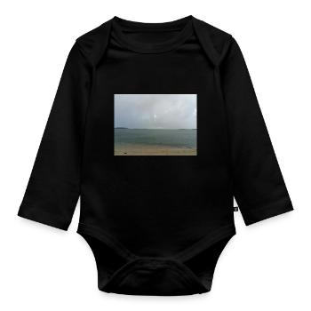 Meerblick Horizont - Baby Bio-Langarm-Body - Schwarz - Vorne