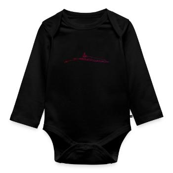 Ruderer Rowing Damen Rudern Herren - Baby Bio-Langarm-Body - Schwarz - Vorne