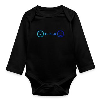 Damen Rowing Herren Rudern Ruderer - Baby Bio-Langarm-Body - Schwarz - Vorne