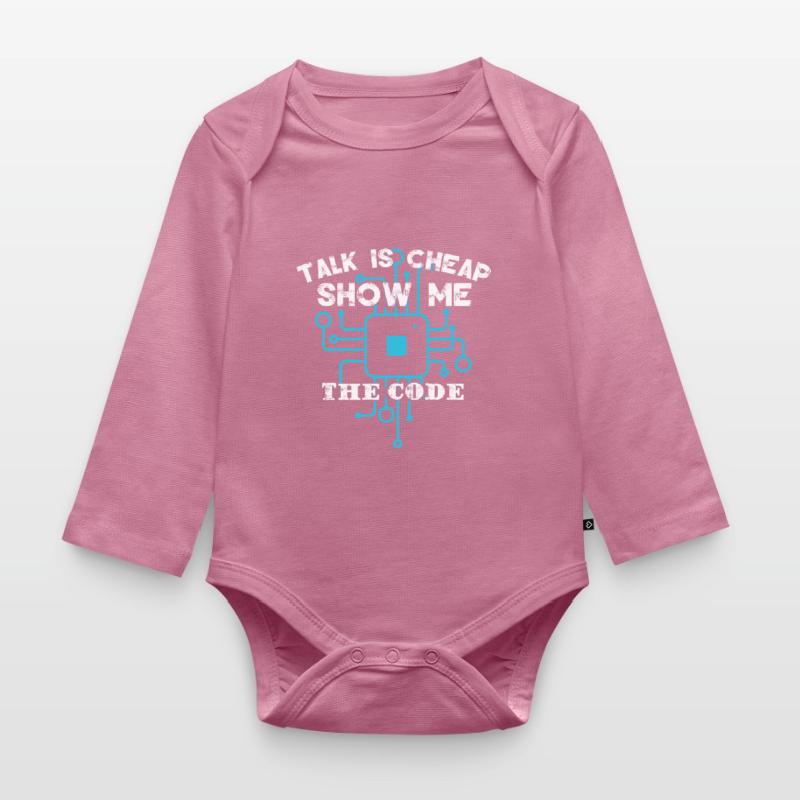 Funny Coder Coding Organic Longsleeve Baby Bodysuit