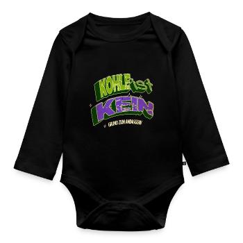 bienchen activist apparel umweltbewusst - Baby Bio-Langarm-Body - Schwarz - Vorne