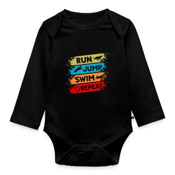 Sports nautiques pour chiens et sports nautiques pour chiens - Body Bébé bio manches longues - noir - Devant