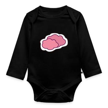 Cloud - Organic Longsleeve Baby Bodysuit - black - Front
