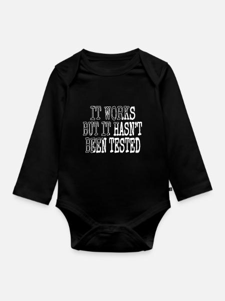 Programming Programming Language - Organic Longsleeve Baby Bodysuit - black