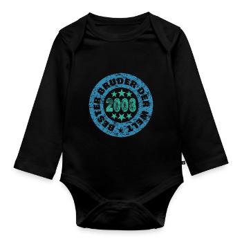 Jahr 2008 - Baby Bio-Langarm-Body - Schwarz - Vorne