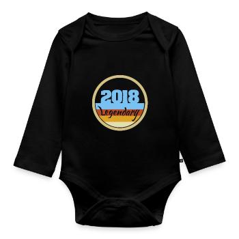 Jahr 2018 - Baby Bio-Langarm-Body - Schwarz - Vorne