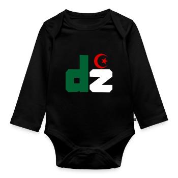 DZ Algérie - Body Bébé bio manches longues - noir - Devant