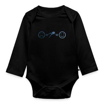 Plongeur Plongeur Plongeur Femmes Hommes Plongeur - Body Bébé bio manches longues - noir - Devant