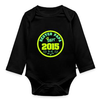 Jahr 2015 - Baby Bio-Langarm-Body - Schwarz - Vorne