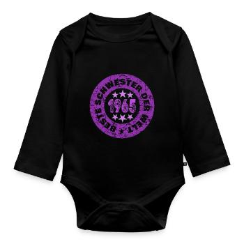 1965 1965 - Baby Bio-Langarm-Body - Schwarz - Vorne