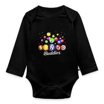 Bingo Buddies | Bingo - Baby Bio-Langarm-Body - Schwarz - Vorne