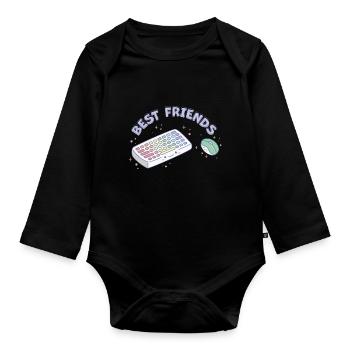 Beste Freunde - Baby Bio-Langarm-Body - Schwarz - Vorne