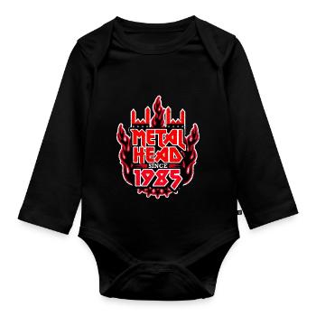 METALHEAD since 1985 - Organic Longsleeve Baby Bodysuit - black - Front