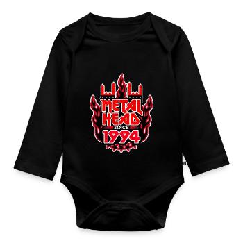 METALHEAD since 1994 - Organic Longsleeve Baby Bodysuit - black - Front