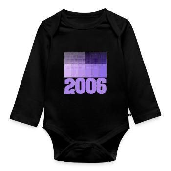Né en 2006 - Body Bébé bio manches longues - noir - Devant