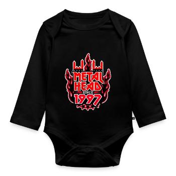 METALHEAD depuis 1997 - Body Bébé bio manches longues - noir - Devant