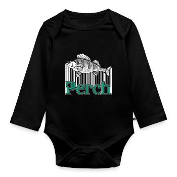Perch Perch Vintage - Organic Longsleeve Baby Bodysuit - black - Front